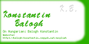 konstantin balogh business card